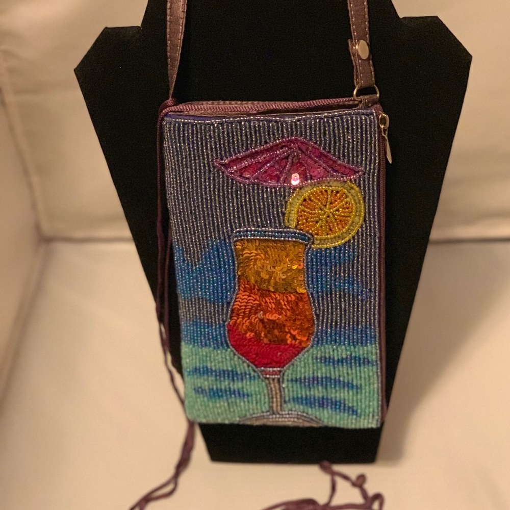 Tropical Drink Beaded Club Bag
